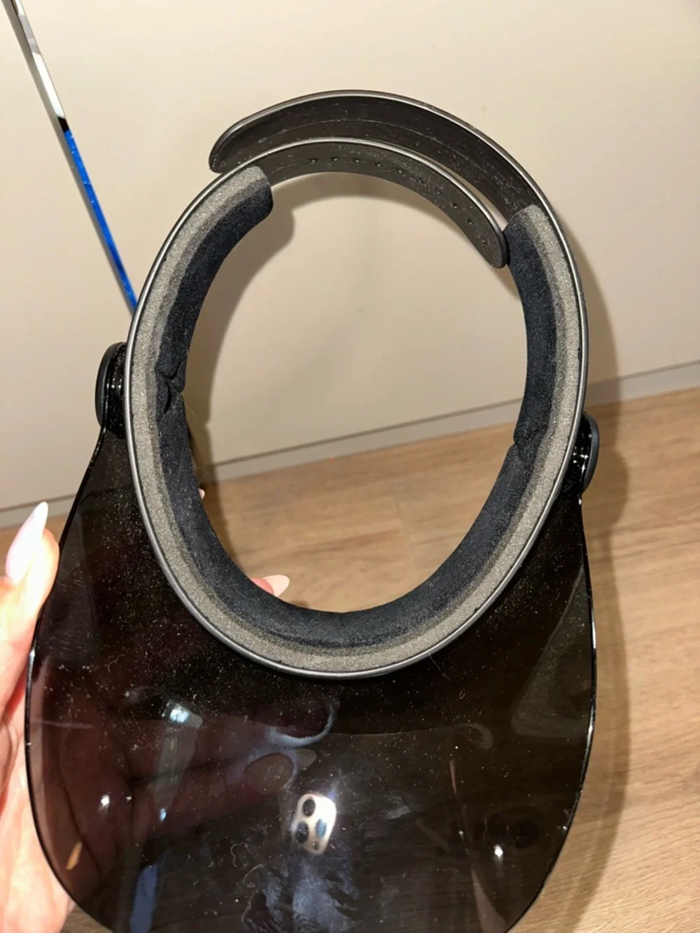Dior Black Adjustable Visor Shield